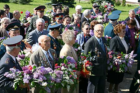 Veteranen bei Siegesfeier
