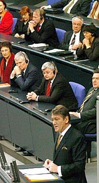 Juschtschenko im Deutschen Bundestag